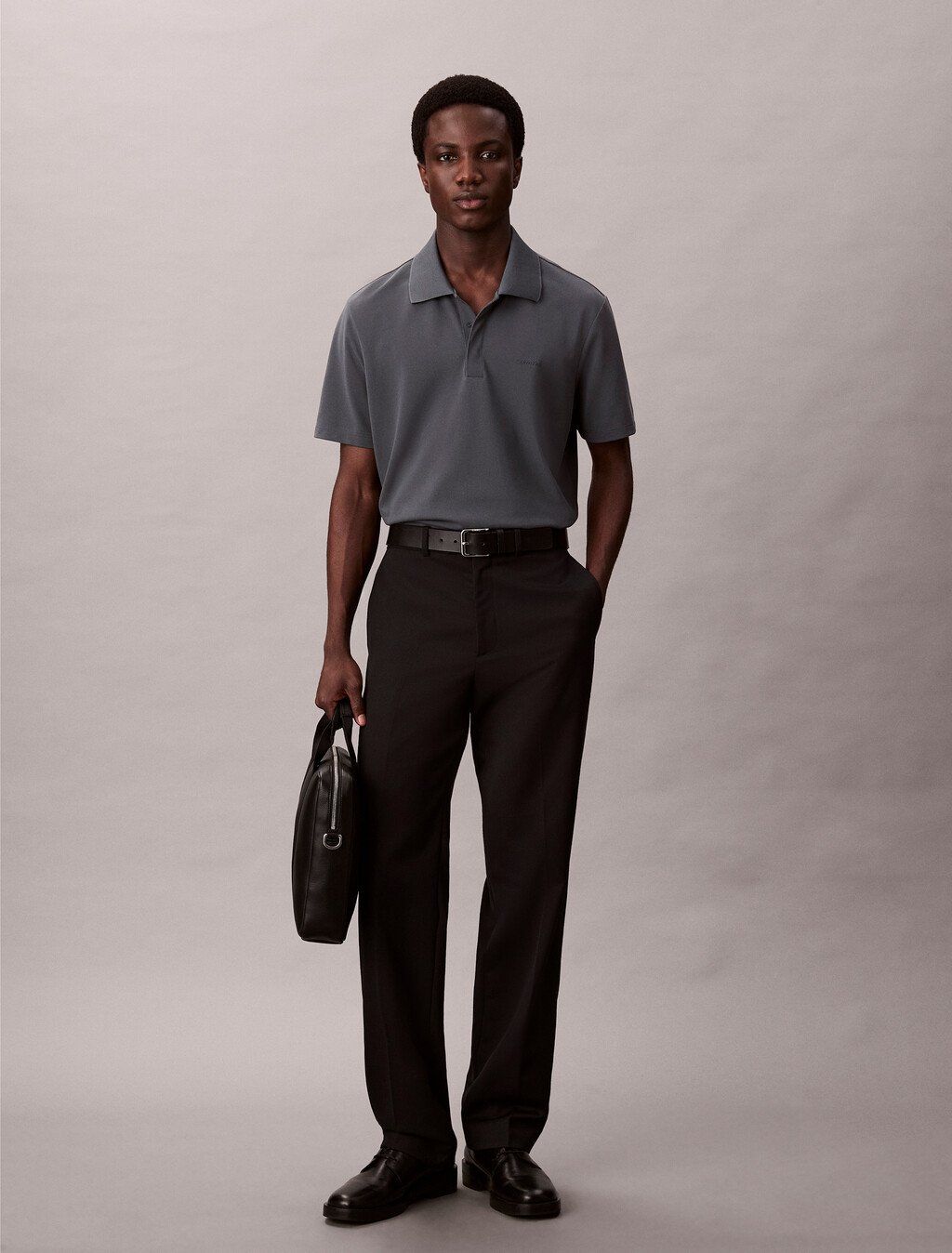 Calvin Klein - Áo polo tay ngắn nam Cotton Blend Pique Polo Shirt
