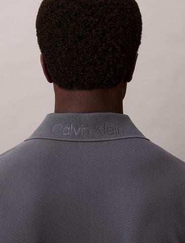 Calvin Klein - Áo polo tay ngắn nam Cotton Blend Pique Polo Shirt - 3