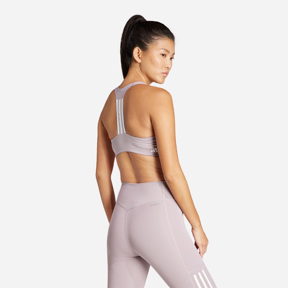 adidas - Áo ngực thể thao Nữ Women's Adidas Powerimpact Training Medium-Support 3-Stripes Sport Bra - Purple