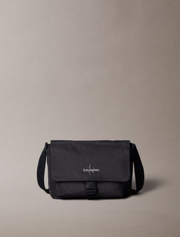 Calvin Klein - Túi đeo chéo nam Bold Logo Nylon Flap Messenger Bag