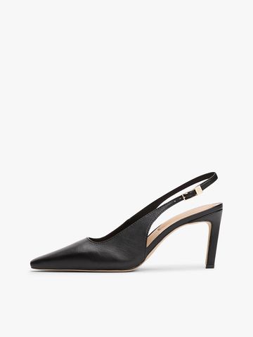 Tommy Hilfiger - Giày cao gót nữ Leather Pointed Toe Slingback Heels