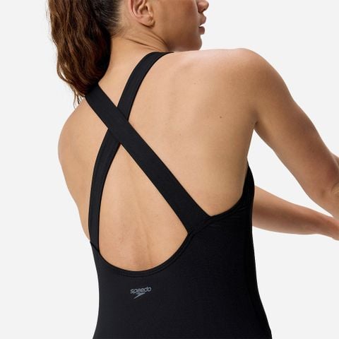 Speedo - Đồ Bơi Một Mảnh Nữ Solid Scoop Neck One Piece - 3