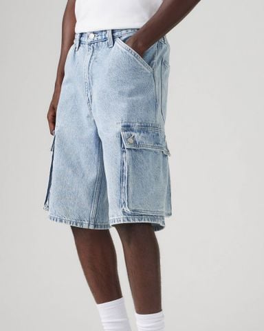 Levi's - Quần jeans ngắn nam 478 Baggy Cargo 12" Men's Shorts - Light Wash