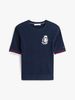 Tommy Hilfiger - Áo nỉ dệt kim tay ngắn nữ Crest Cable Knit Tee