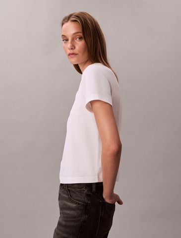 Calvin Klein - Áo phông thời trang nữ Script Logo Graphic Slim T-Shirt - 2