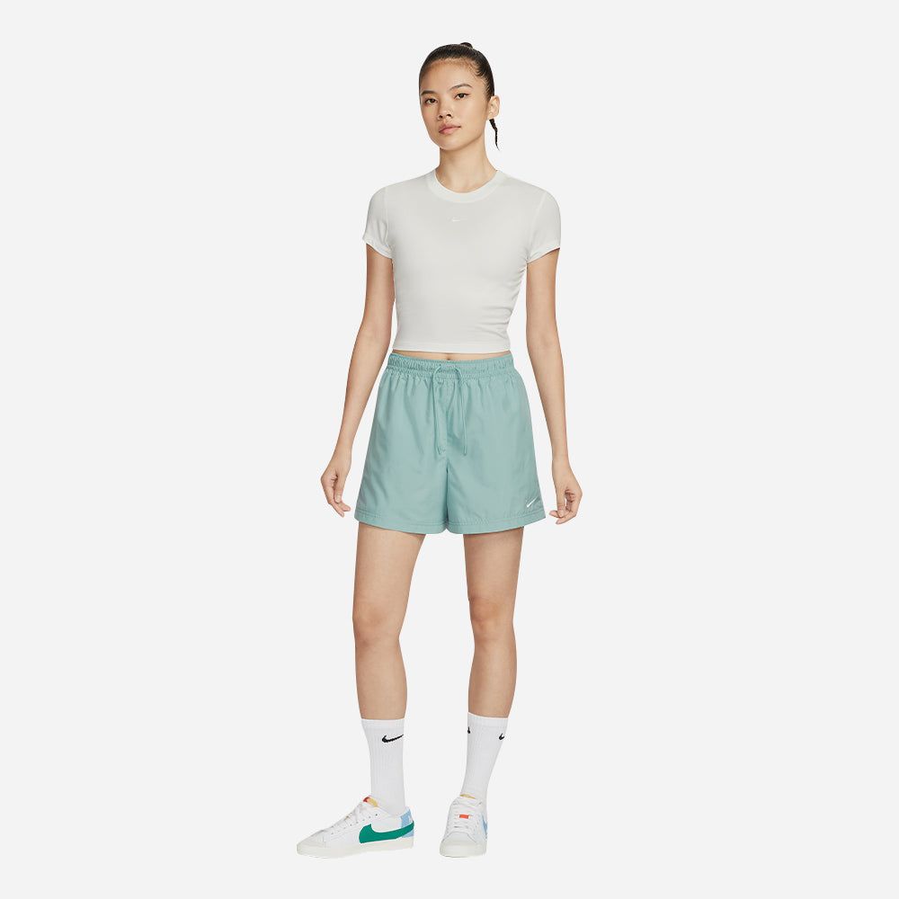 Nike - Quần ngắn thời trang Nữ Women's Sportswear Classic Wovens Mid-Rise Shorts - Green