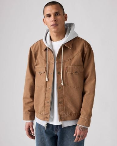 Levi's - Áo khoác jeans nam Western Shorthorn Trucker Jacket - Brown