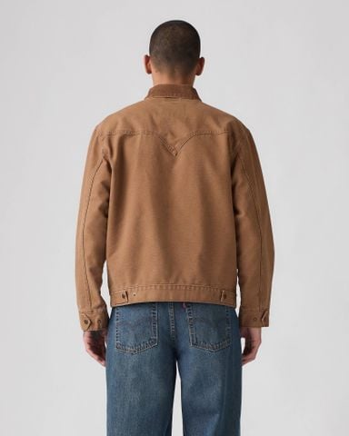 Levi's - Áo khoác jeans nam Western Shorthorn Trucker Jacket - Brown - 2