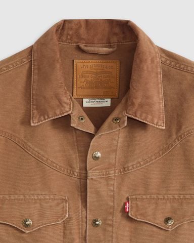 Levi's - Áo khoác jeans nam Western Shorthorn Trucker Jacket - Brown - 3