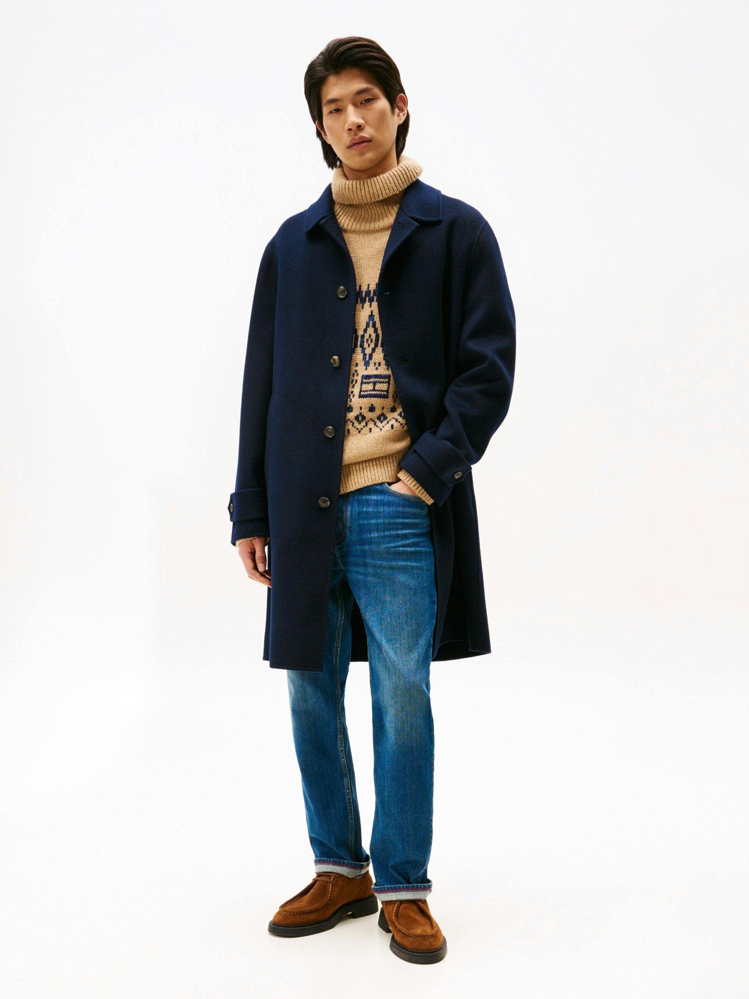 Tommy Hilfiger - Quần jeans ống đứng nam Denton Straight Indigo Jeans