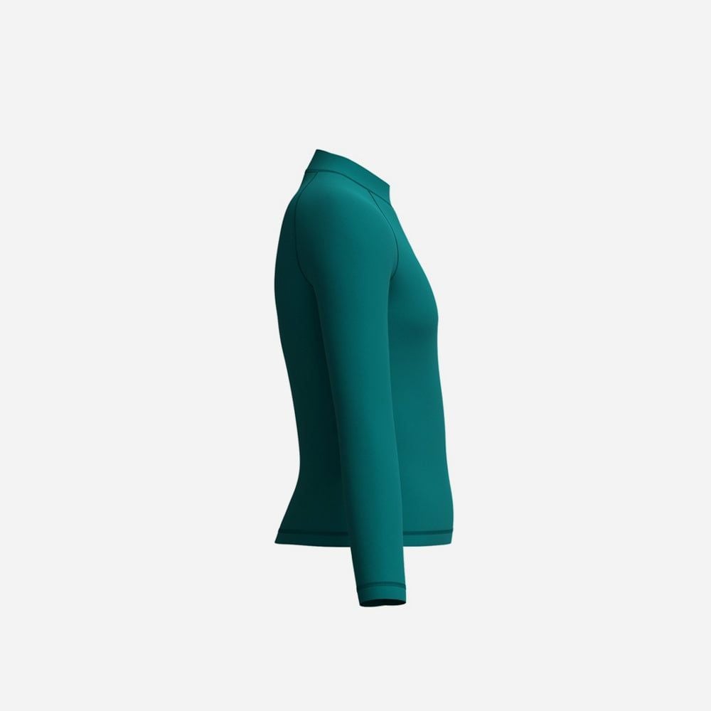 Speedo - Áo bơi tay dài chống nắng bé trai Digital Long Sleeves Rash Top Green Uv Shirt