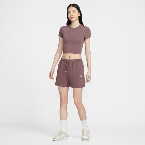 Nike - Áo Tay Ngắn Thể Thao Nữ Sportswear Chill Knit Cropped T-Shirt