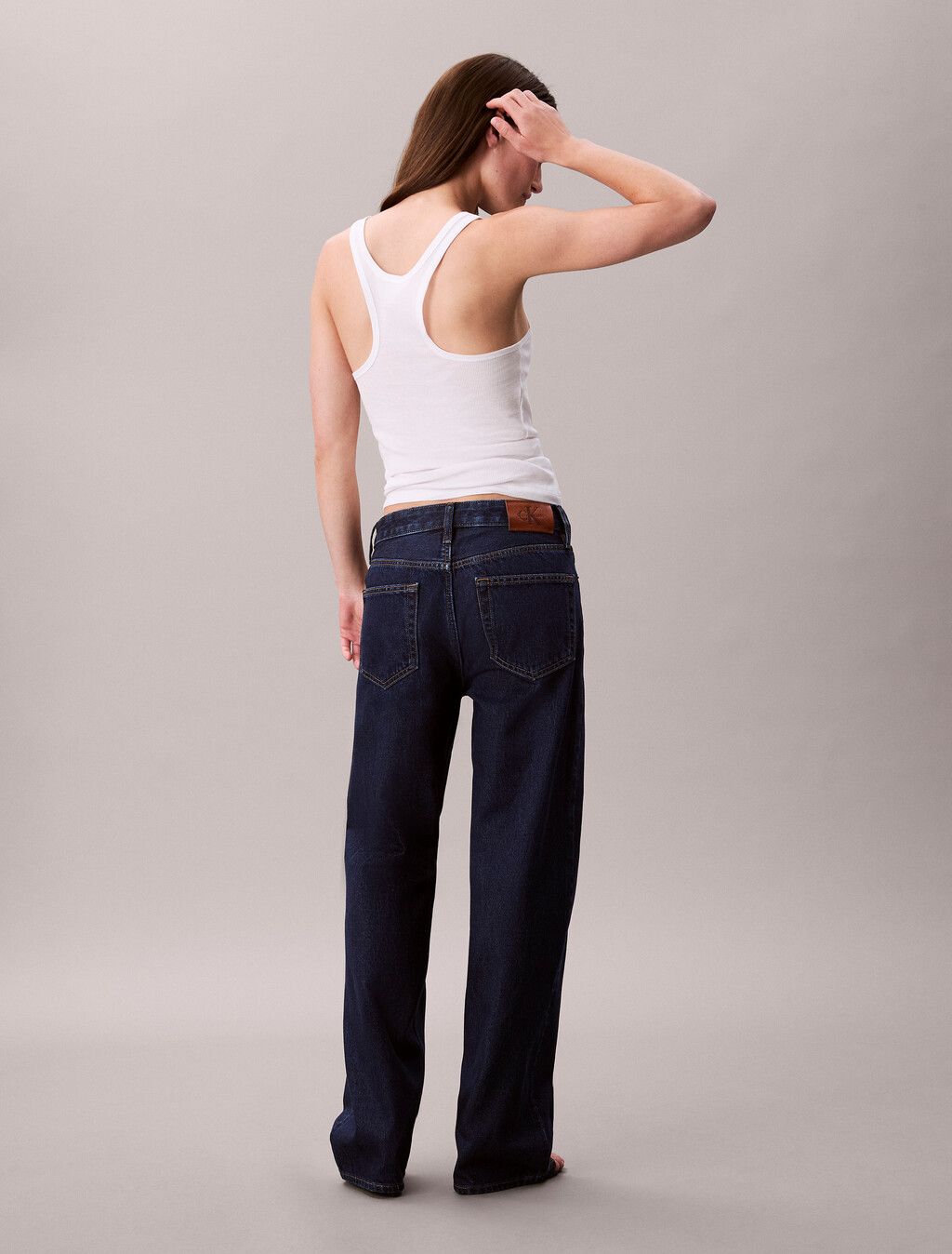 Calvin Klein - Quần jeans ống đứng nữ Signature 90s Straight Jeans