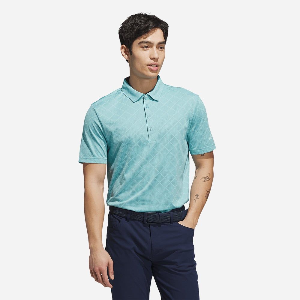 adidas - Áo thun có cổ đánh gôn Nam Men's Adidas Ultimate365 Hounds Jacquard Polo Shirt - Mint