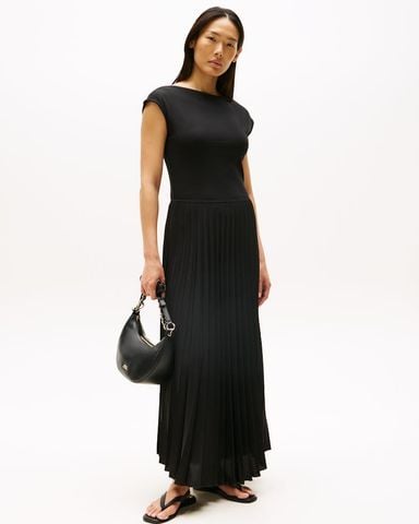 Tommy Hilfiger - Đầm nữ Gold-Tone Button Midi Dress - 4
