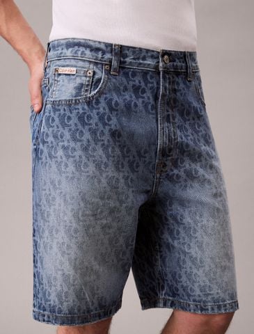 Calvin Klein - Quần jeans ngắn nam Monogram Logo 90's Shorts