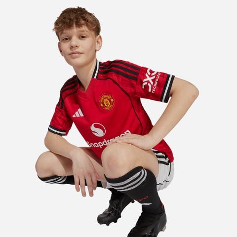 adidas - Áo thun đá banh Trẻ Em Manchester United 25/26 Home Jersey - 4