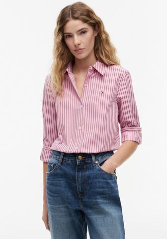 Tommy Hilfiger - Áo Sơ Mi Nữ Poplin Striped Regular Shirt