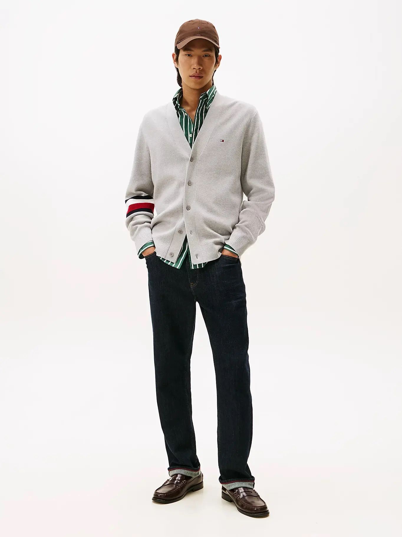 Tommy Hilfiger - Áo khoác len tay dài nam TH Cotton Silk Blend Cardigan