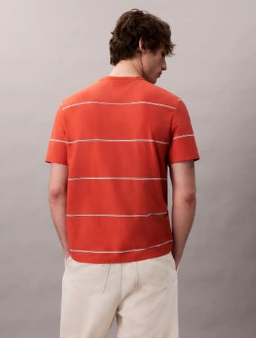 Calvin Klein - Áo phông tay ngắn nam Cross Grain Wide Stripe Easy Tee - 3