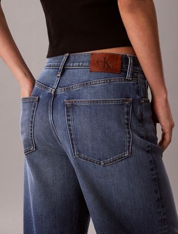 Calvin Klein - Quần Jean Dài Nữ The Wide Leg Shore Road 37.5