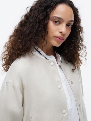 Tommy Hilfiger - Áo Bomber Nữ Premium Linen Bomber - 2