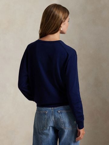 Ralph Lauren - Áo Len Nữ Cotton V-Neck Sweater