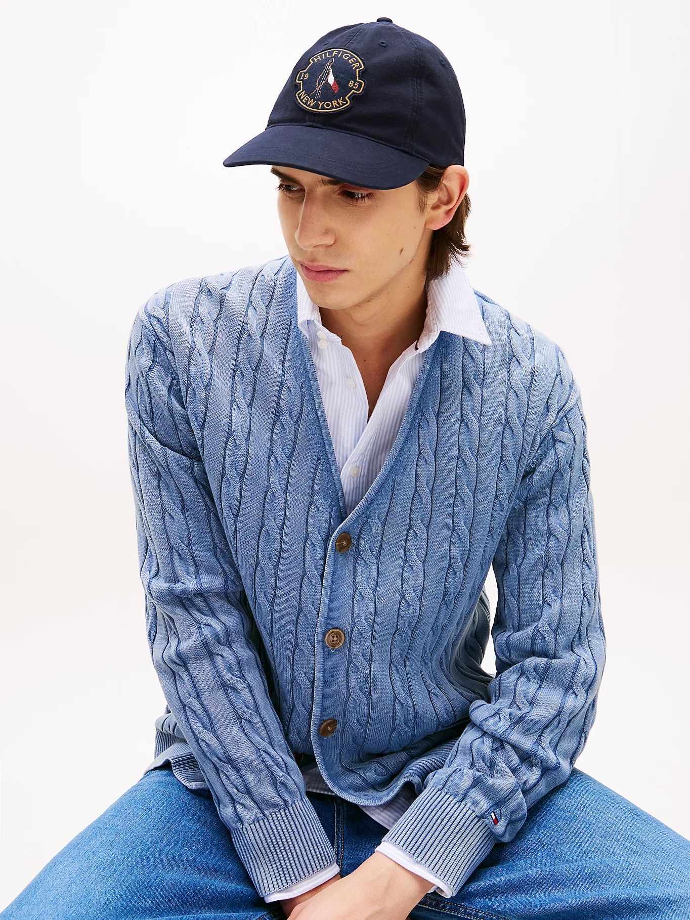Tommy Hilfiger - Nón lưỡi trai nam Hilfiger Flag Washed Baseball Cap
