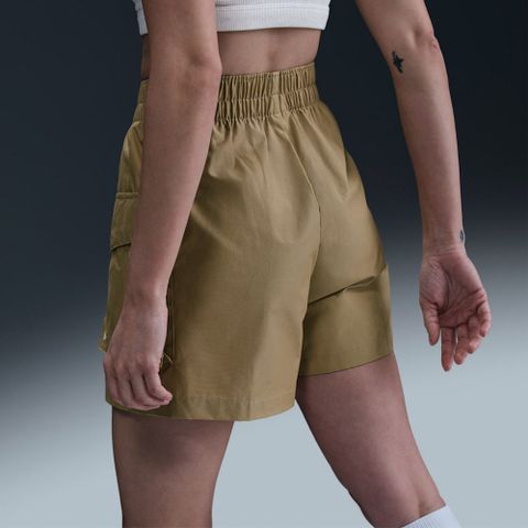 Nike - Quần ngắn thời trang Nữ Women's Sportswear Essential Woven High-Waisted 5 Inch Cargo Shorts - Brown