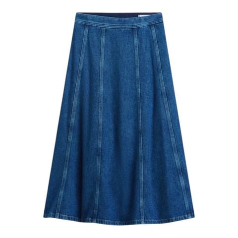 Tommy Hilfiger - Váy Jean Nữ Denim Ray Flared Midi Skirt - 4