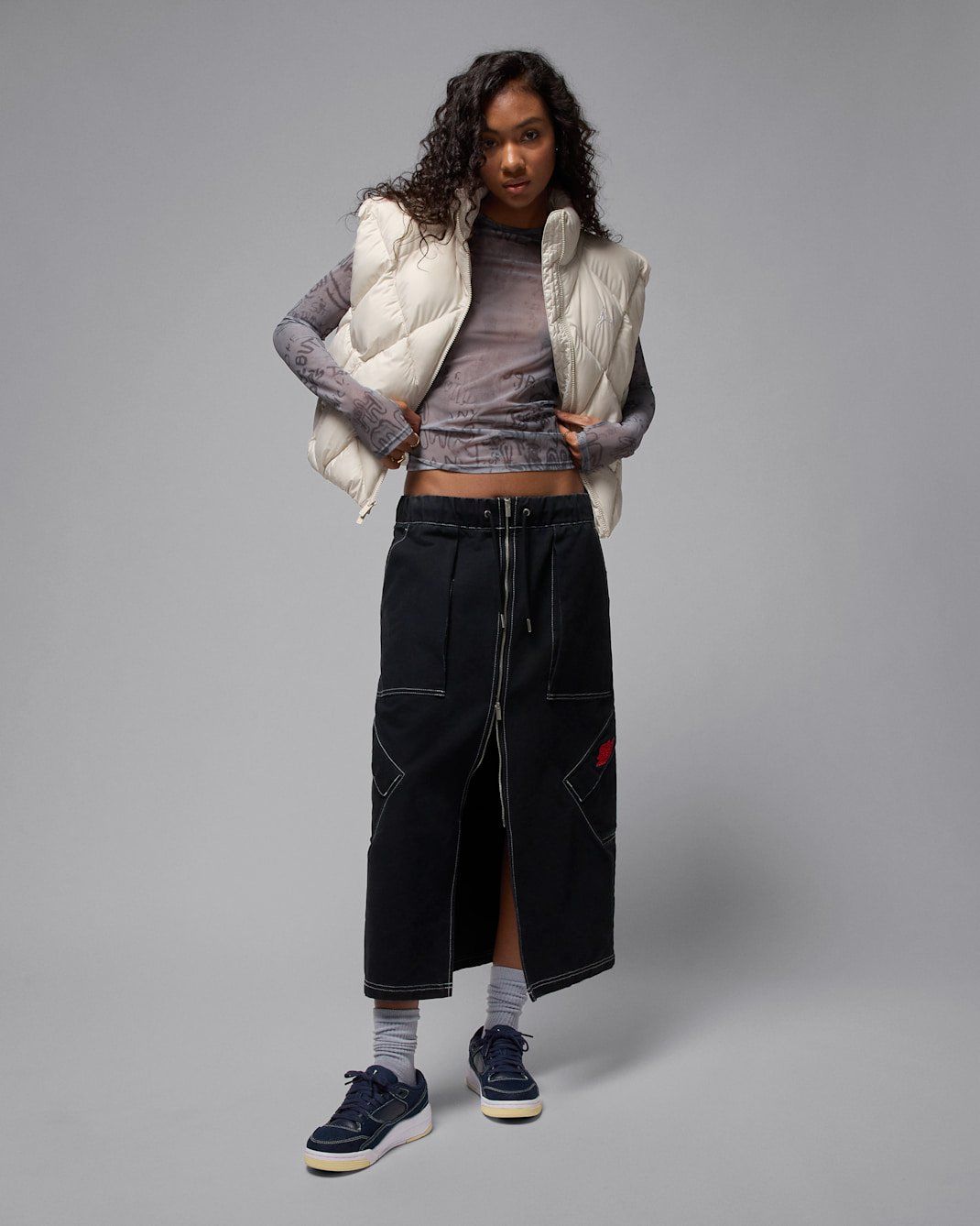 Nike - Áo khoác phao thể thao Nữ Jordan Brooklyn Women's Therma-FIT Quilted Puffer Gilet