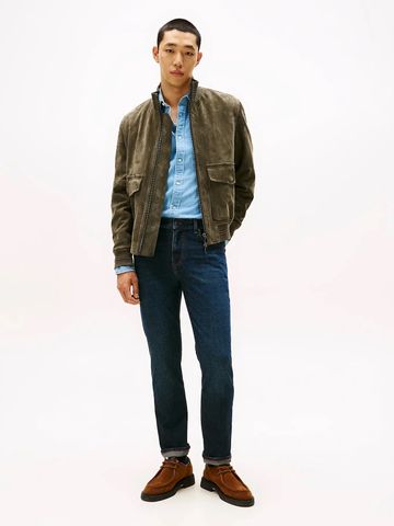 Tommy Hilfiger - Quần jeans ống đứng nam Denton Straight Blacker Blue