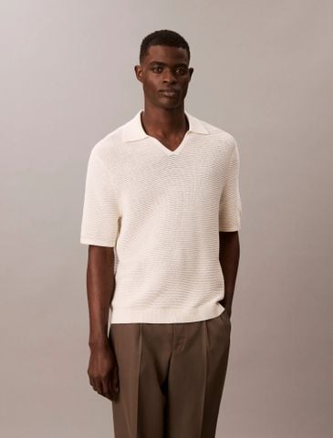 Calvin Klein - Áo len có cổ nam Tech Knit Sweater Polo Shirt - 2