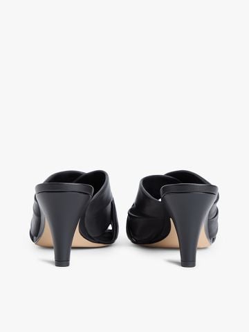 Tommy Hilfiger - Giày Cao Gót Nữ Leather Crossover Strap Heeled Mules