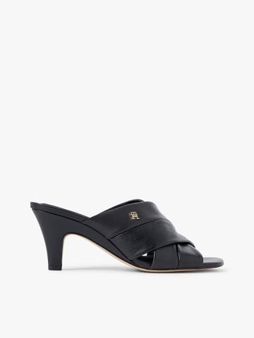 Tommy Hilfiger - Giày Cao Gót Nữ Leather Crossover Strap Heeled Mules