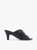 Tommy Hilfiger - Giày Cao Gót Nữ Leather Crossover Strap Heeled Mules