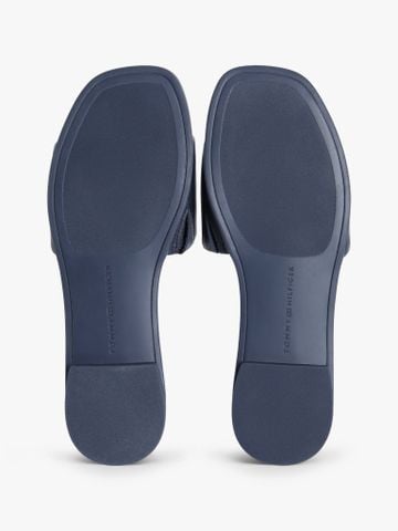 Tommy Hilfiger - Dép Quai Ngang Nữ Leather TH Monogram Strap Mules