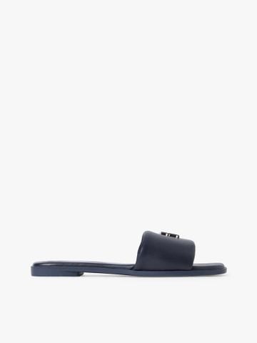 Tommy Hilfiger - Dép Quai Ngang Nữ Leather TH Monogram Strap Mules