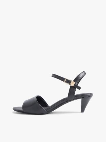 Tommy Hilfiger - Xăng Đan Nữ Leather Open Toe Heeled Sandals