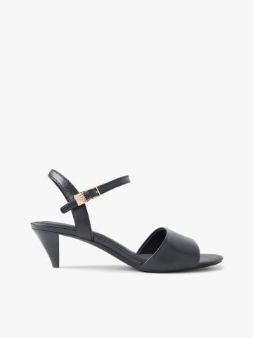 Tommy Hilfiger - Xăng Đan Nữ Leather Open Toe Heeled Sandals