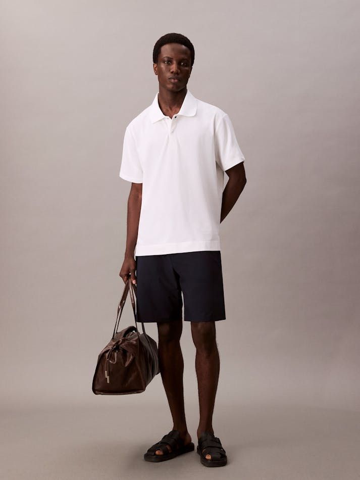 Calvin Klein - Áo polo tay ngắn nam Cotton Blend Pique Classic Polo Shirt