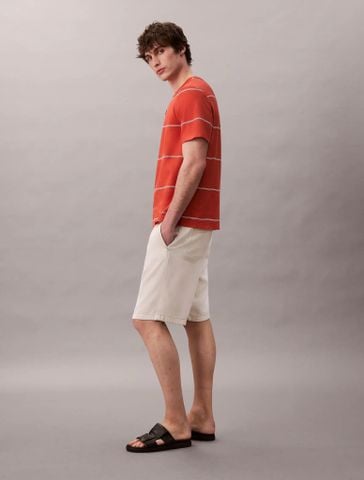 Calvin Klein - Áo phông tay ngắn nam Cross Grain Wide Stripe Easy Tee - 2