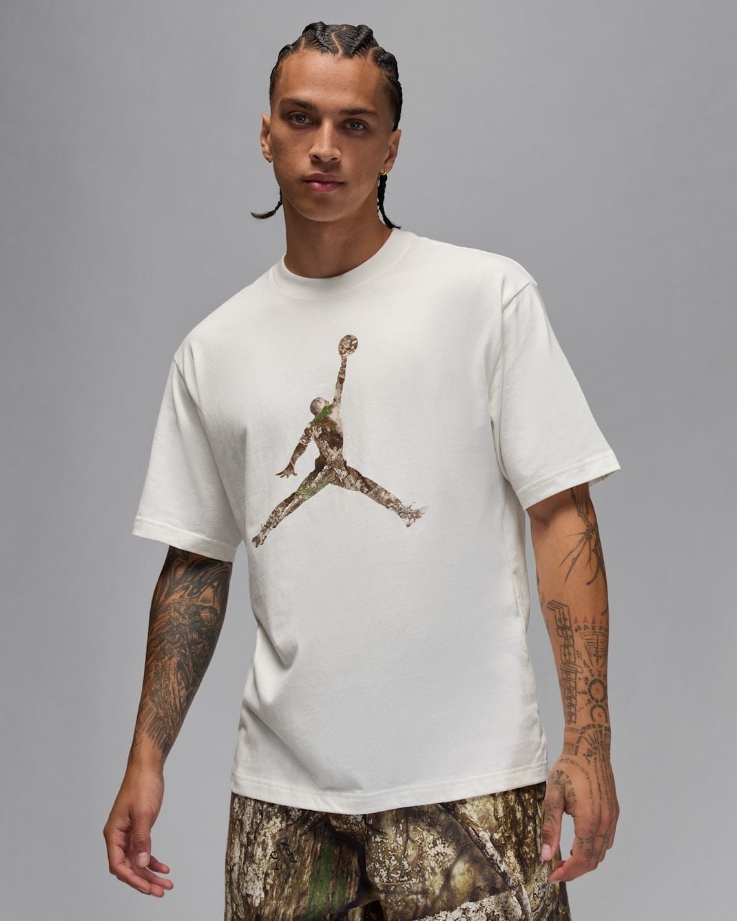 Nike - Áo phông tay ngắn thể thao Nam Jordan Brooklyn Men's Realtree Jumpman T-Shirt