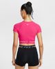 Nike - Áo ôm tay ngắn thể thao Nữ Pro Women's Dri-FIT Short-Sleeve Cropped Graphic Top