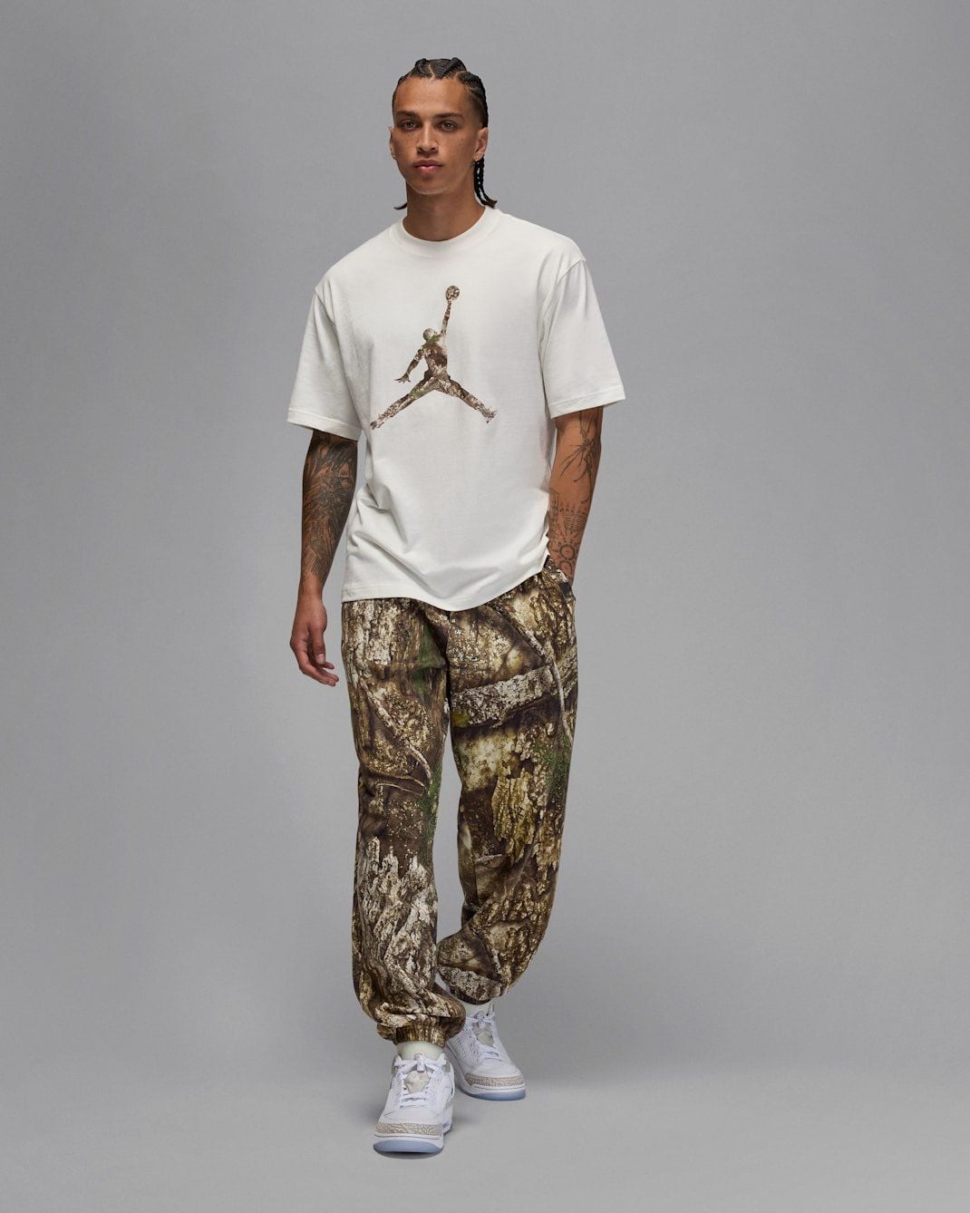 Nike - Áo phông tay ngắn thể thao Nam Jordan Brooklyn Men's Realtree Jumpman T-Shirt