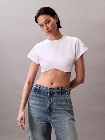 Calvin Klein - Áo thời trang nữ Pride Cropped Boxy Fashion Top Tee