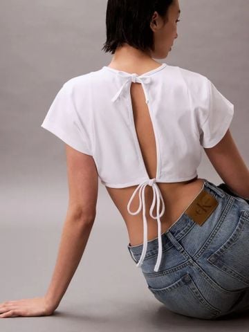Calvin Klein - Áo thời trang nữ Pride Cropped Boxy Fashion Top Tee - 4