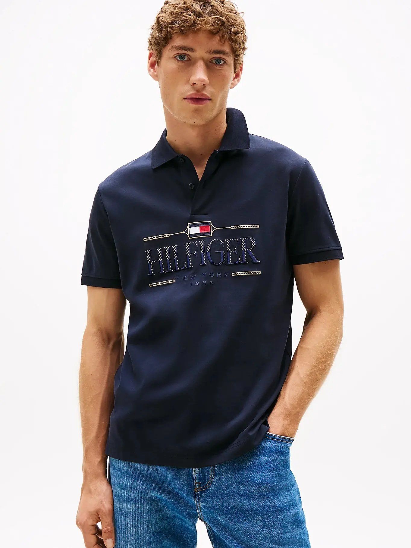 Tommy Hilfiger - Áo polo tay ngắn nam TH Icon Regular Polo