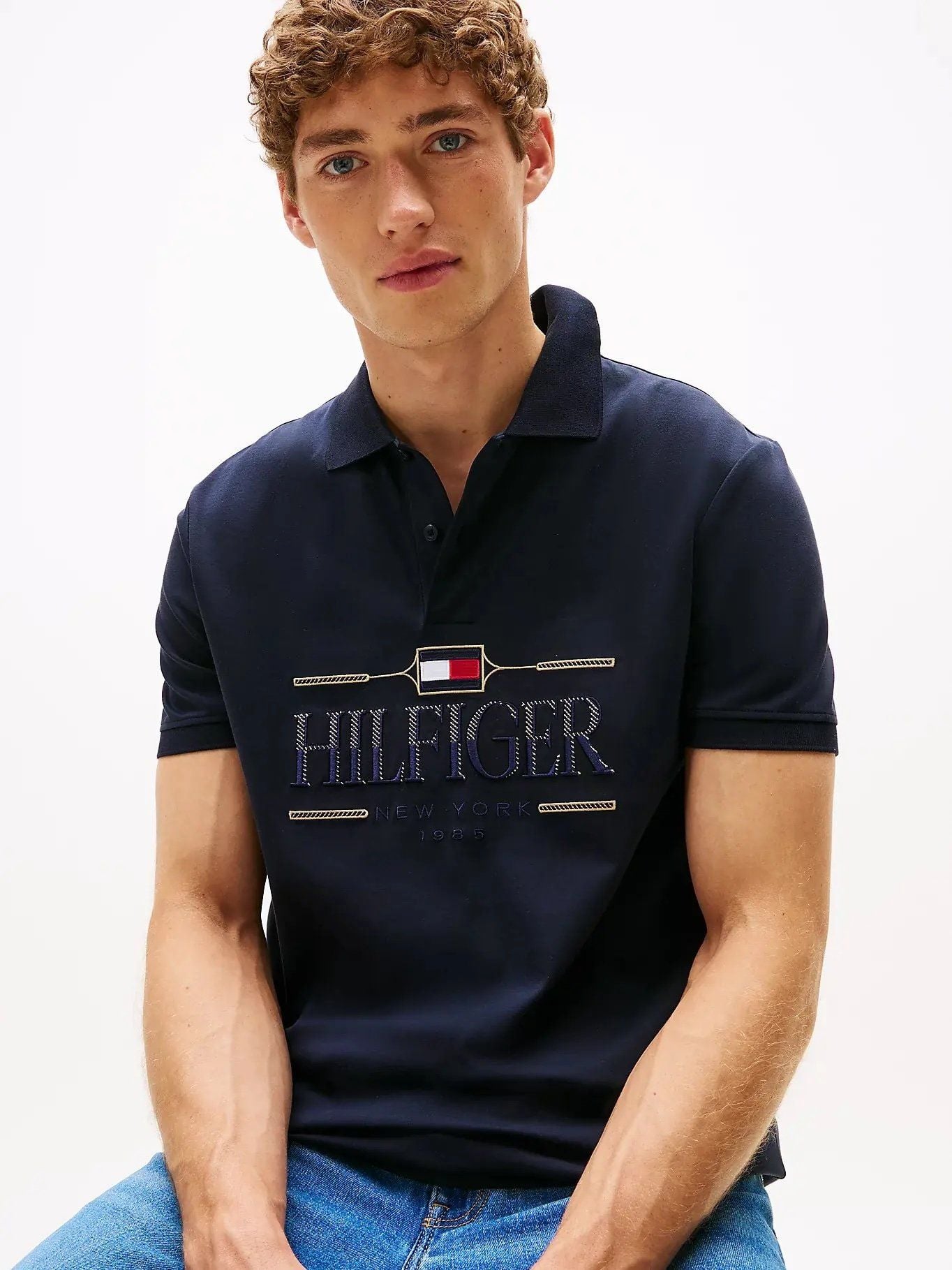 Tommy Hilfiger - Áo polo tay ngắn nam TH Icon Regular Polo