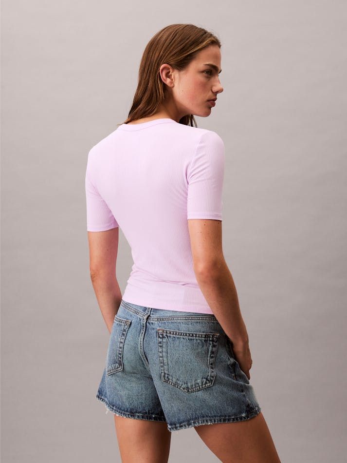 Calvin Klein - Áo phông thời trang nữ CK Logo Modal Stretch Classic Tee
